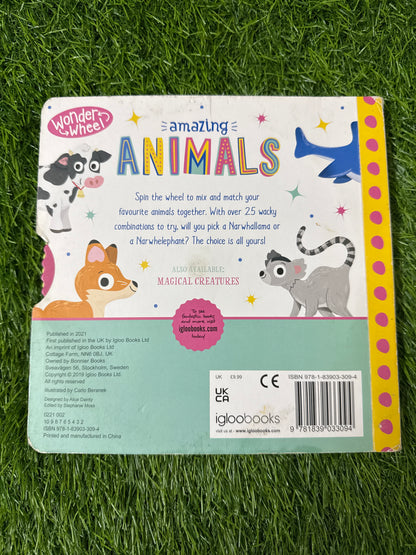 Wonder Wheel Amazing Animals: Mix and Match Board Book