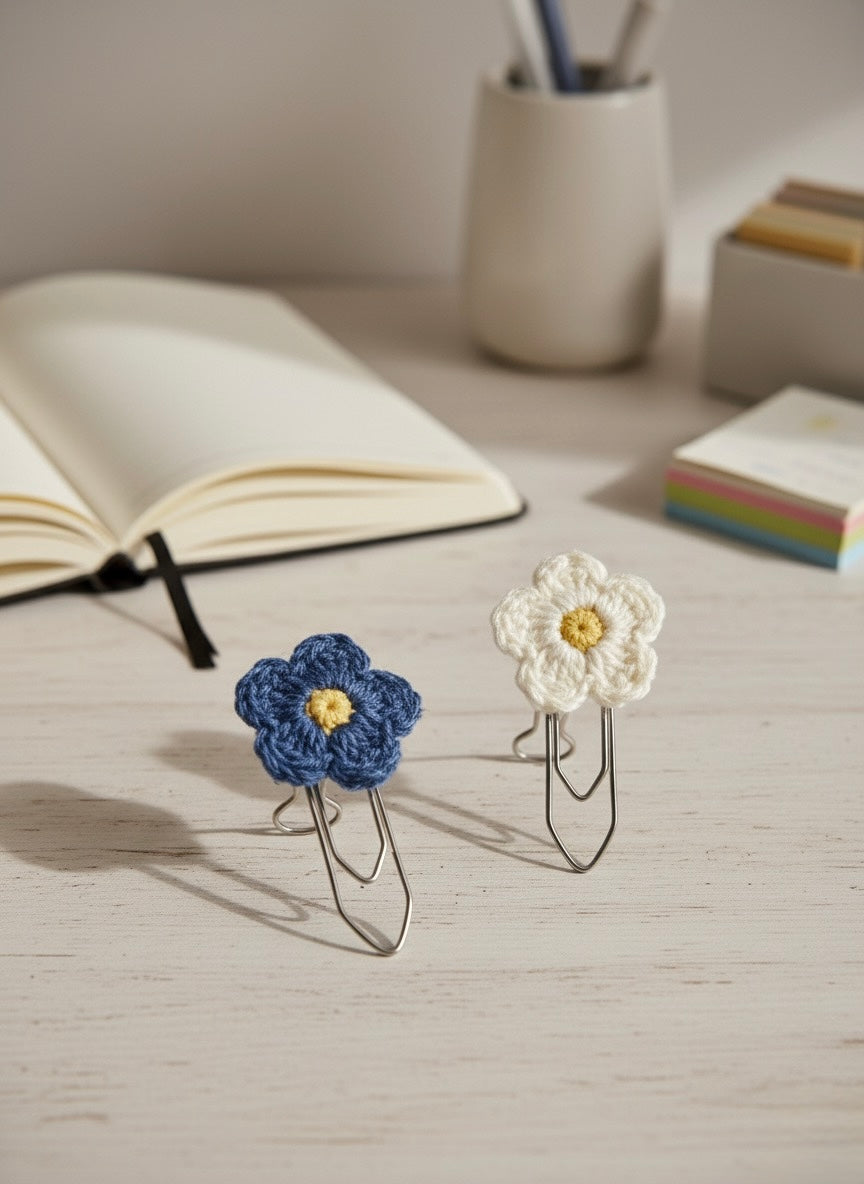 Crocheted Flower Bookmark
