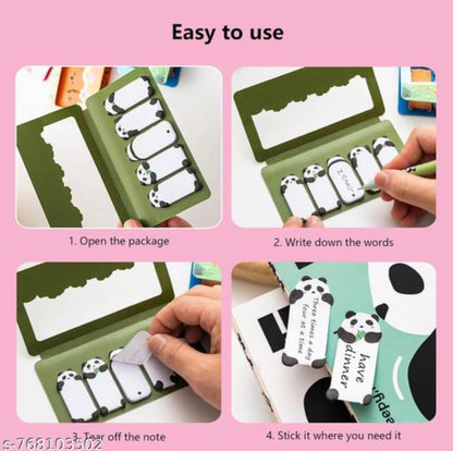 Cute Animal Printed Sticky Notes Set l Kawaii Bookmark Tabs, Planner & Notes l Pack of 1 contains 150 sheets