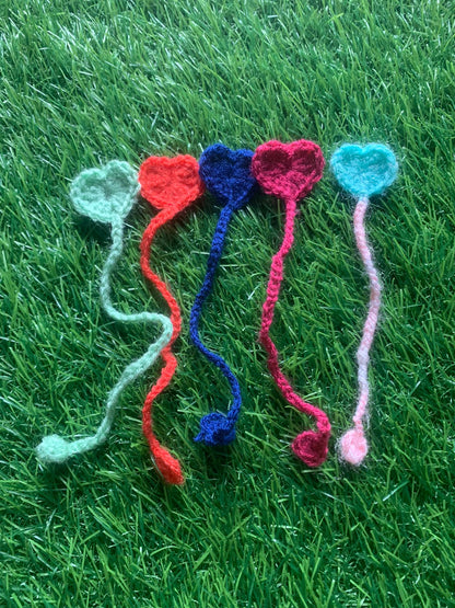 Crochet Heart Bookmark